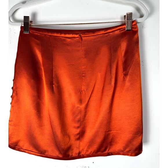 Zara Orange Mini Skirt - Picture 4 of 10